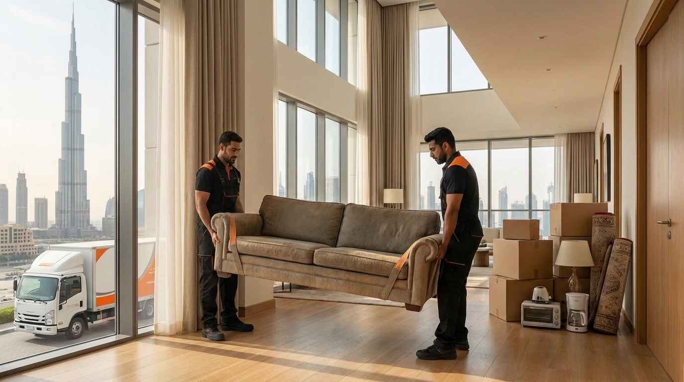 Professional house clearance service in Dubai removing unwanted furniture